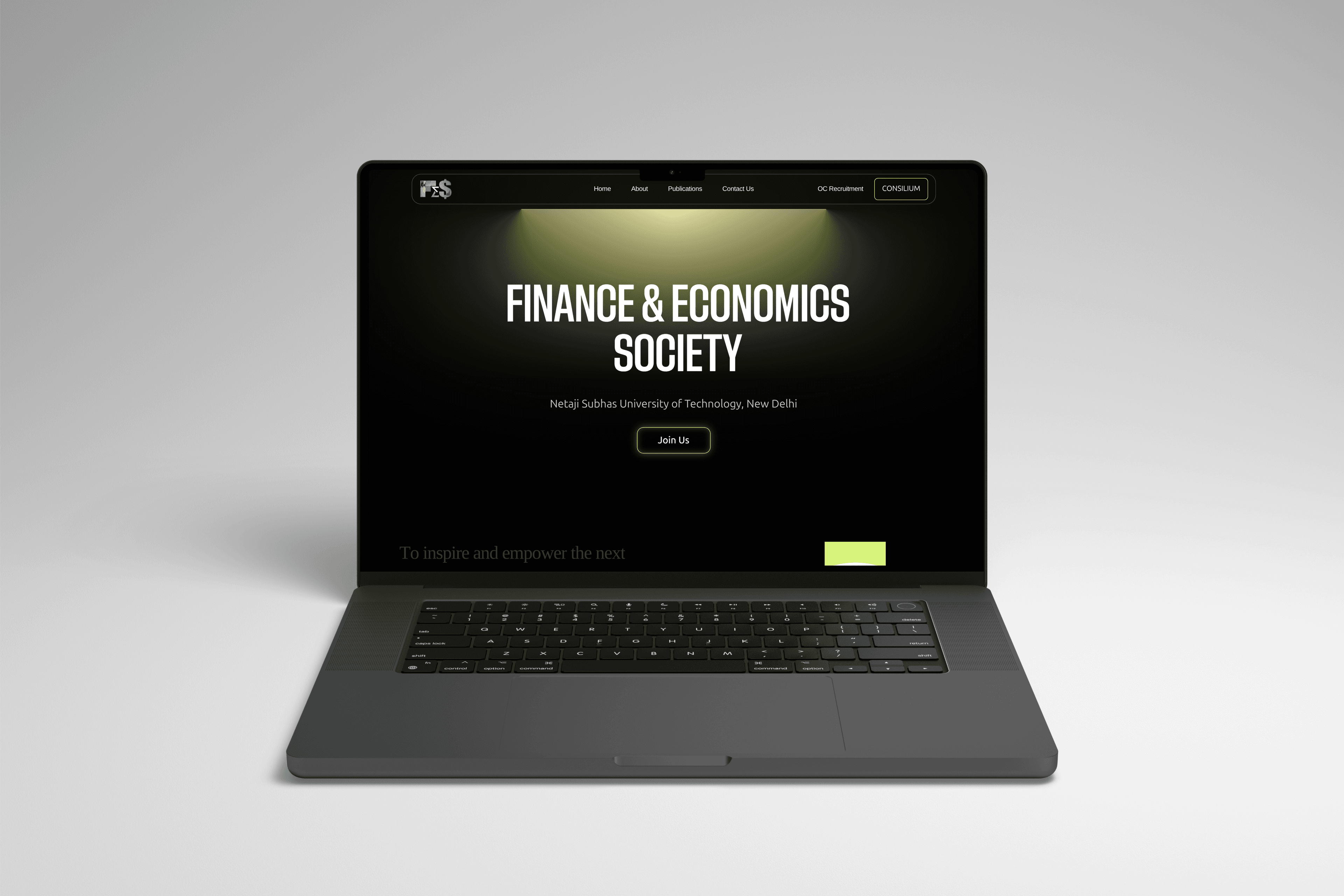 Finance and Economics Society of NSUT Website - Web Development + UI/UX project screenshot